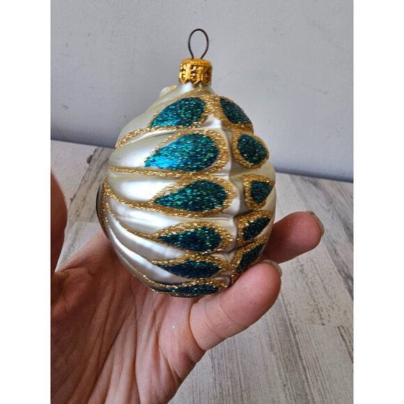 polonaise adler gold peacock swan ornament komozja glass Xmas tree - Picture 6 of 10
